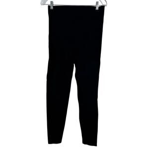 BLANQI Maternity Leggings Cropped L Black Pull On Comfort Support